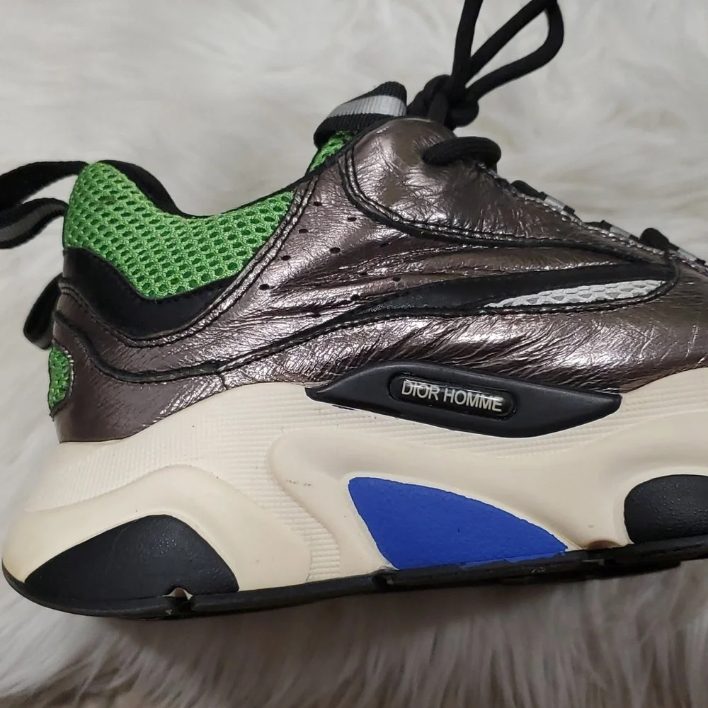 Dior homme green silver sneakers size 38 us 8 - Picture 17 of 17
